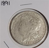1891 - MORGAN SILVER DOLLAR (25)