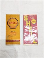 Lot of 2 Shell Road Maps