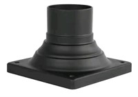 6inch Square Black Pier Mount Base for Outdoor