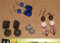 (4) Pairs of Contempo Pierced Earrings w/Premier