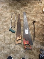 saws and crowbar
