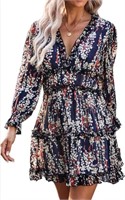 New (Size XL) Women's Casual Boho Floral Printed