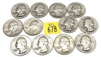 x12- Quarters, 90% silver -x12 quarters, SOLD by