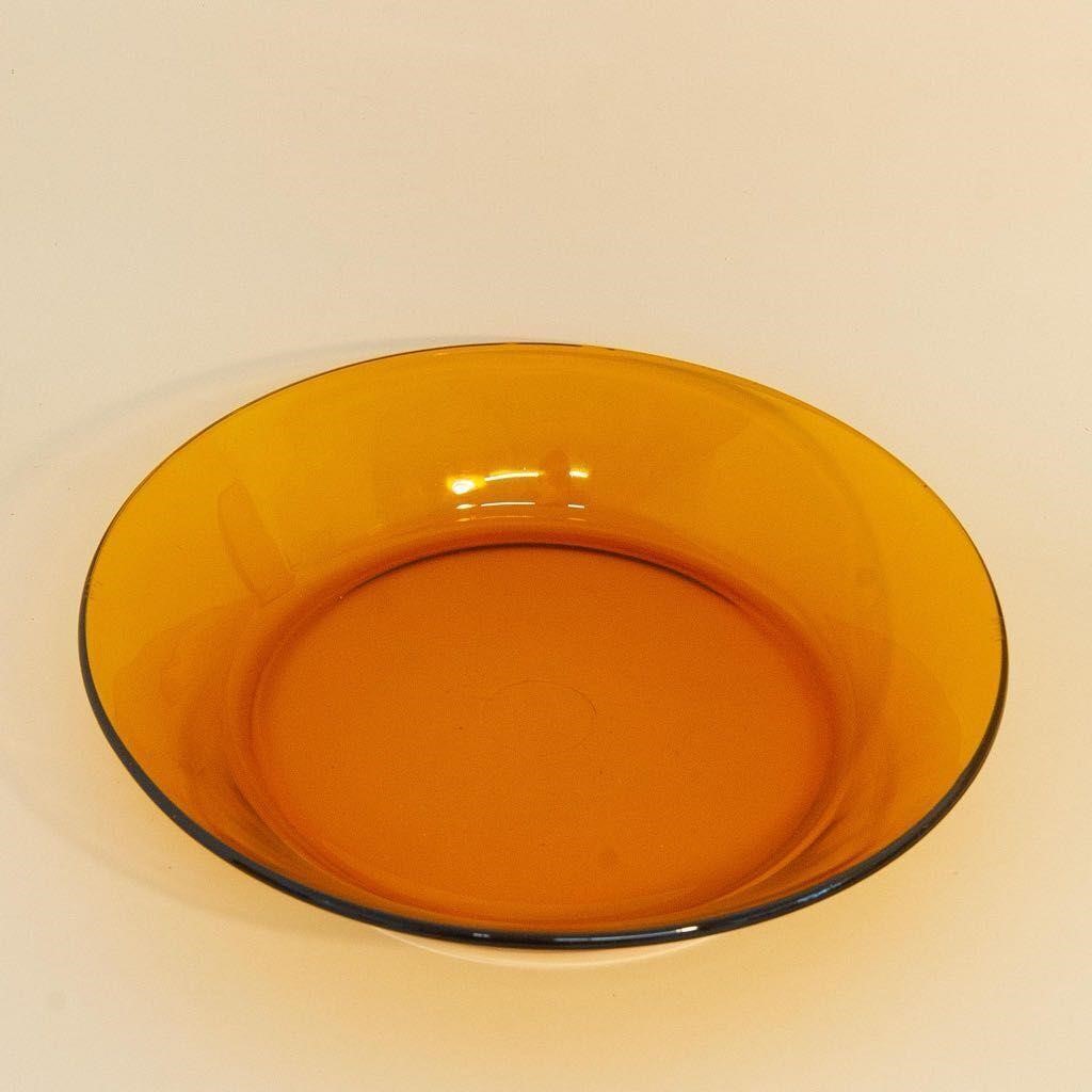 Large amber Duralex soup plate