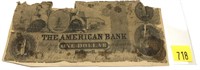 Obsolete note, American Bank of Hallowell