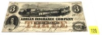 Obsolete note, Adrian Insurance Company,