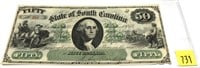 Obsolete $50 1873 South Carolina note
