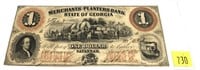 Obsolete $1 1859 State of Georgia note