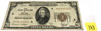 $20 National note, Boston MA, series of 1929