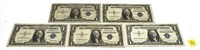 x5- $1 silver certificates, series of 1935/1957,
