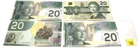 Lot, Canadian notes, $100 face value