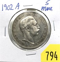 1902A Germany 5 marks