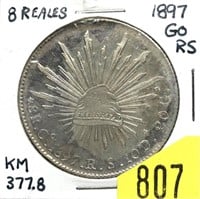 1897 Mexico 8 reales