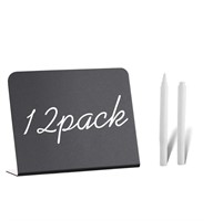 12 Pack 4"x3"Mini Chalkboard Signs for Chalk Sig
