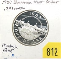 1987 Bermuda Proof dollar