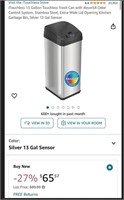 iTouchless 13 Gallon Touchless Trash Can with A