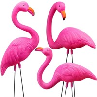 JOYIN 3 Pack Large Pink Flamingo Yard Decorations,