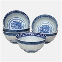 Newquay-Bonsai Bowl Set of 6 small Oriental Chines