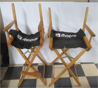 (2) High Top Director Chairs.