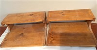 Lot OF 2 Wood Desk Riser Shelfs