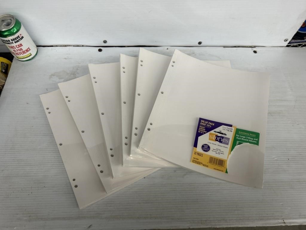 6 packs of 32 page scrapbook pages
