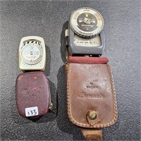 VTG Camera Light Meters in Leather Cases