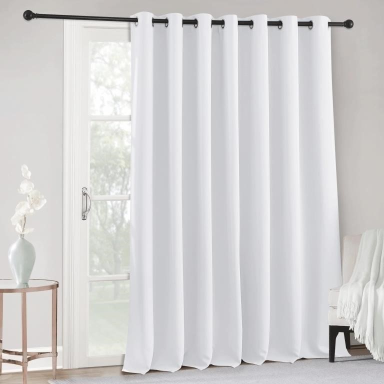 RYB HOME White Curtains Backdrop - Thermal Insulat