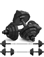 New Adjustable Dumbbell Set, 66 LBS Weights