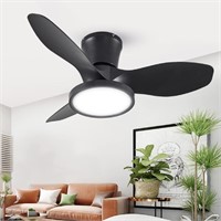 ocioc Quiet Ceiling Fan with LED Light DC Motor 32