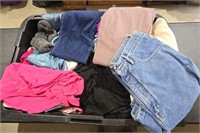 Tote of Woman's Clothes, Jeans