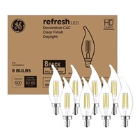GE Refresh LED Light Bulbs, 60W, Daylight Candle L