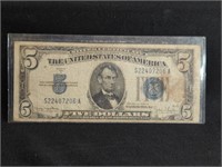 1934D $5 SILVER CERTIFICATE