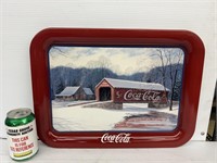 Coca Cola winter bridge decorative tray