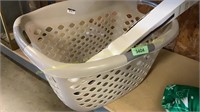 Laundry basket & expandable closet rod