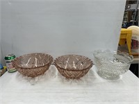 Cut glass decorative bowls