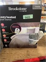 Brookstone Twin cozy heated plush blanket