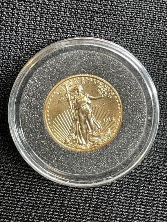 2014 1/10 OZ GOLD $5