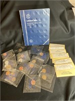 WHITMAN LINCOLN CENT BOOK & SOME LINCOLN CENTS