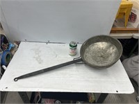 Copper pan long handle
