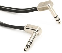 Ernie Ball Flat Ribbon Stereo Patch Cable, 6in, Bl