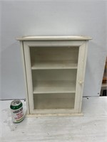 Wooden cabinet with glass three shelf’s 14 in