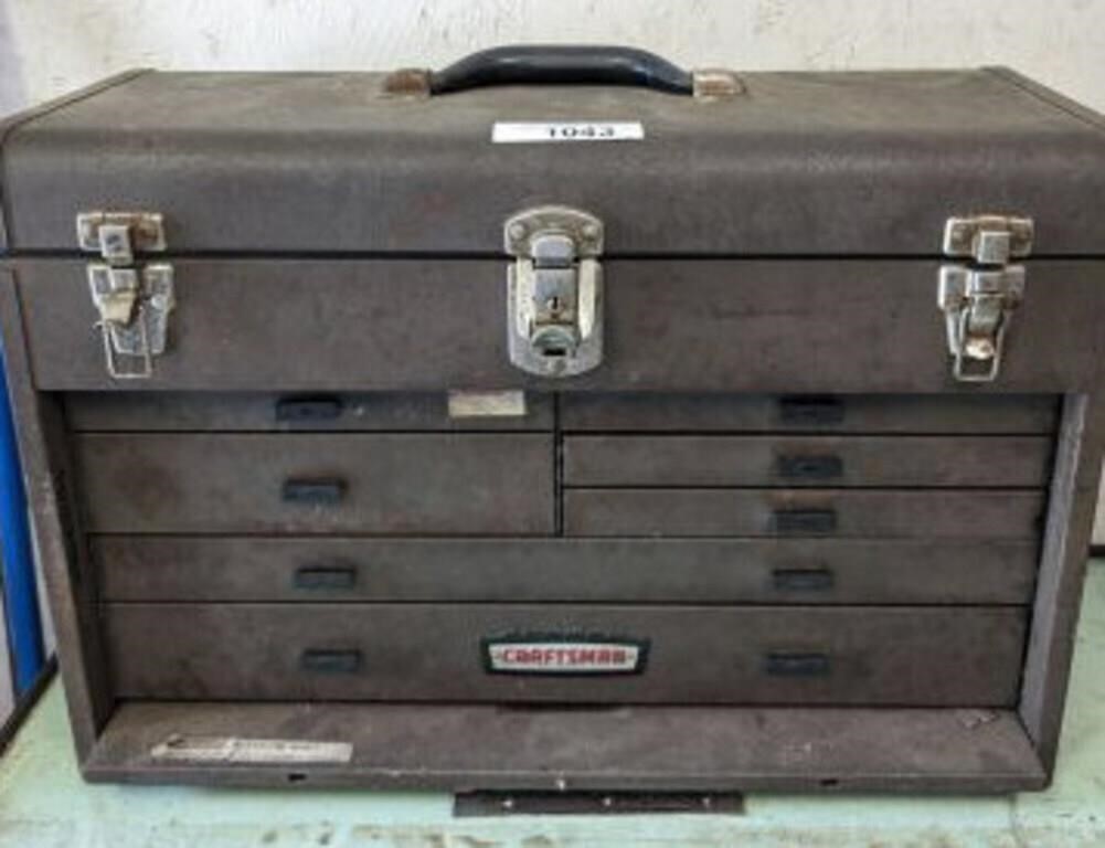CRAFTSMAN TOOL BOX AND MACHINIST TOOLS