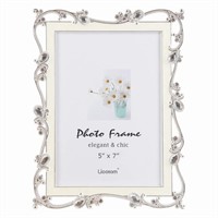 Licotom Metal Picture Frame Silver Plated with Cre