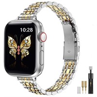 MioHHR Slim Metal Band Compatible with Apple Watch