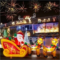 8 Feet Long Christmas Inflatables with LED Light,