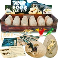Hapinest Dinosaur Eggs Excavation Dig Kit for Kids