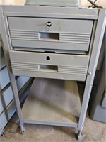 METAL ROLLING TOOL CART, DRAWER AND CONTENTS