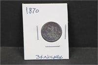1870 Nickel 3 Cent Piece