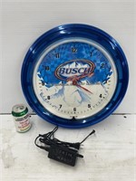 Busch racing decorative clock with AC/DC adapter