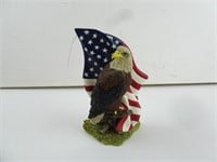 Life Symbols Eagle American Flag Statue Figure 6"